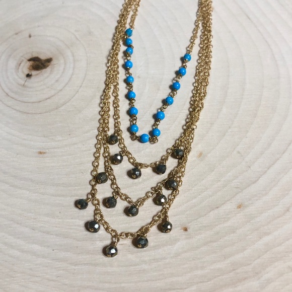 NEW Free People Ela Rae Delicate Tiered Anklet 14k Gold with Beads - Picture 12 of 14